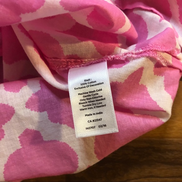 Talbots Beaded Pink White Tie Neck Tunic Blouse - Picture 7 of 10